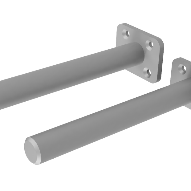 2 inch Heavy Duty Floating Shelf Bracket render