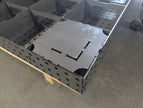 Welding fixture table corner detail