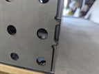 Welding fixture table hole grid detail