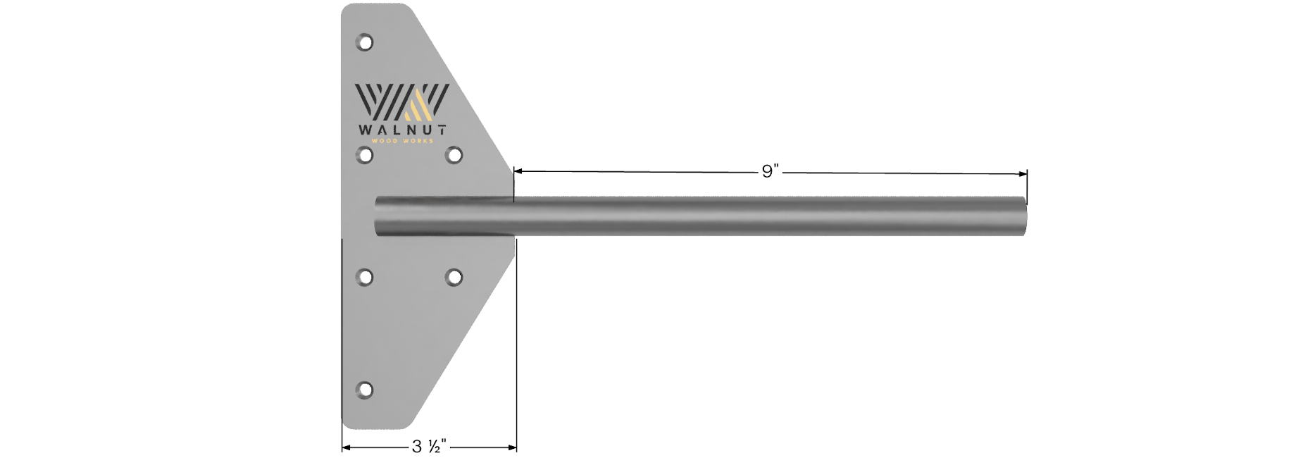 Super Duty Floating Shelf Bracket dimensions
